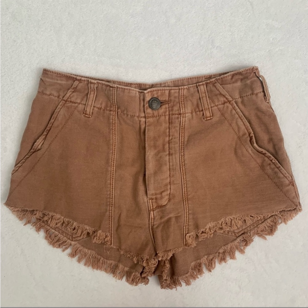 Free People Pink Denim Shorts